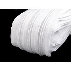Continuous nylon zipper, no 5, for bx type sliders - White (200 Meters)