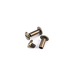 Binding screw posts 12; 16; 20 and 25 mm - Vintage brass (10 Pairs)