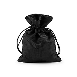 Satin gift pouch bag 13x18 cm - Black (1 Piece)