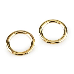 Metal flat ring / buckle ø28 mm - Gold light (10 Pieces)
