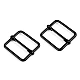Adjustable slide square buckle width 26 mm - Black varnish (200 Pieces)