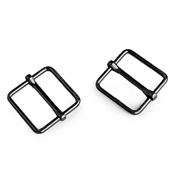 Adjustable slide square buckle width 26 mm - Black nickel (10 Pieces)