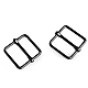 Adjustable slide square buckle width 26 mm - Black varnish (200 Pieces)