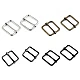 Adjustable slide square buckle width 26 mm - Black varnish (200 Pieces)