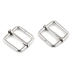 Adjustable slide square buckle width 20 mm - Nickel (10 Pieces)