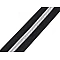 Continuous nylon silver teeth zipper no 10 - Black (1 Meter)