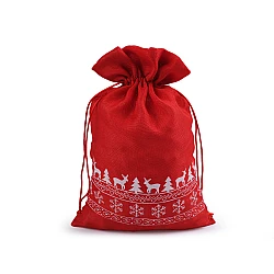 Christmas gift bag 20x30 cm - Red (1 Piece)