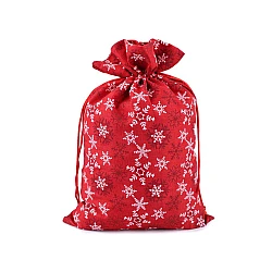 Christmas gift bag snowflakes 20x30 cm - Red (1 Piece)