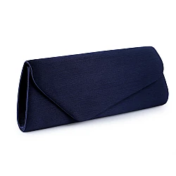 Clutch purse / evening bag - satin - Blue dark (1 Piece)