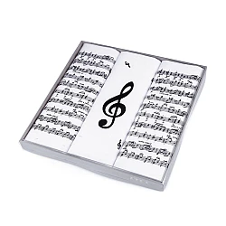 Men's handkerchief gift set - musical notes, chess - White (1 Box)