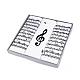 Men's handkerchief gift set - musical notes, chess - White (1 Box)