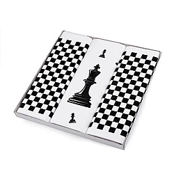 Men's handkerchief gift set - musical notes, chess - White (1 Box)