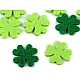 Felt clover leaf ø20 mm - Mix of colours (10 Pieces)