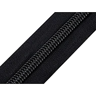 Continuous nylon zipper no 10 - Black (1 Meter)