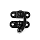 Antique metal lock / catch curved buckle for wooden boxes - Black nickel (10 Sets)