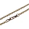 Bag / purse metal chain with lobster clasp length 120 cm - Vintage brass (1 Piece)