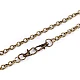 Bag / purse metal chain with lobster clasp length 120 cm - Black nickel (1 Piece)