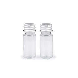 Plastic vial / bottle with screw cap - Transparent (2 Vials)