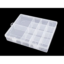 Plastic storage box organizer / case 4x17x21 cm - Transparent (1 Piece)