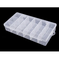 Plastic storage box organizer / case 12.5x23x4 cm - Transparent (1 Piece)