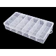 Plastic storage box organizer / case 12.5x23x4 cm - Transparent (1 Piece)