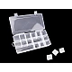 Plastic storage box organizer / case 12.5x23x4 cm - Transparent (1 Piece)