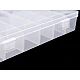 Plastic storage box organizer / case 12.5x23x4 cm - Transparent (1 Piece)