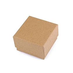 Paper gift box 7x7 cm for jewellery - Natural brown (1 Piece)