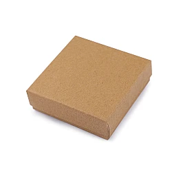 Paper gift box 9x9 cm for jewellery - Natural brown (1 Piece)