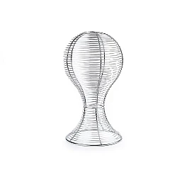 Metal mannequin head stand display - Silver (1 Piece)