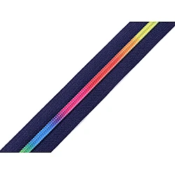 Continuous nylon rainbow zipper no 5 - Blue dark (1 Meter)