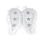 Angel wings with feathers and glitter stars - White (1 Piece)