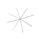 Christmas wire star / snowflake for beading diy ø9 cm - Platinum (10 Pieces)