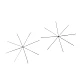 Christmas wire star / snowflake for beading diy ø9 cm - Platinum (10 Pieces)
