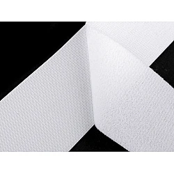 Hook and loop fastener tape low profile, width 50 mm - White (1 Meter)