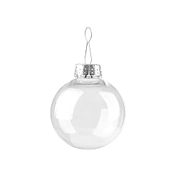 Christmas ball ornament for decorating ø6 cm - Transparent (2 Pieces)