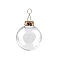 Christmas ball ornament for decorating ø6 cm - Transparent (2 Pieces)
