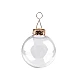 Christmas ball ornament for decorating ø6 cm - Transparent (2 Pieces)