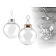 Christmas ball ornament for decorating ø6 cm - Transparent (2 Pieces)