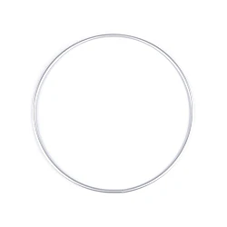 Metal circle hoop ø25 cm light aluminum - Silver (1 Piece)