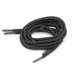 Reflective shoe laces length 130 cm - Black (10 Pieces)