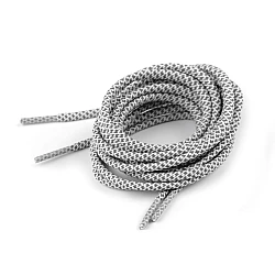 Reflective shoe laces length 130 cm - Very light grey (10 Pieces)