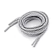 Reflective shoe laces length 130 cm - Very light grey (10 Pieces)