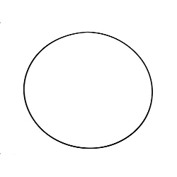 Lacquered metal circle hoop ø60 cm - Black (1 Piece)