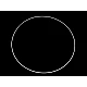 Lacquered metal circle hoop ø60 cm - Silver (1 Piece)