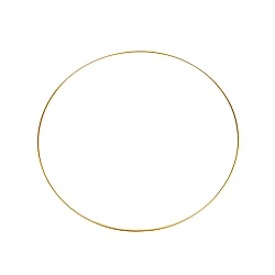 Lacquered metal circle hoop ø60 cm - Gold (1 Piece)