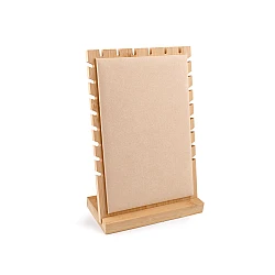 Wooden display stand for necklaces with velvet 18x25.5 cm - Natural light (1 Piece)