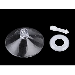 Clear suction cup with safety pin ø40 mm - Transparent (20 Sets)