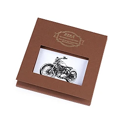 Men's handkerchief in gift box - bike, car, motorbike - White (1 Piece)