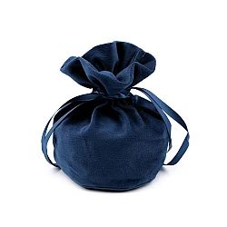 Velvet gift bag / pouch 14x16 cm - Blue dark (1 Piece)